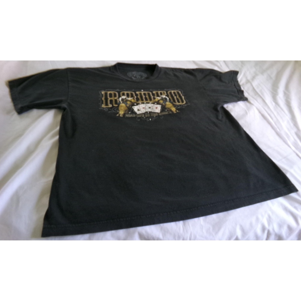 C&H Men's Black Rodeo Graphic "Grab Life By The Horns" Short Sleeve T-Shirt XL
